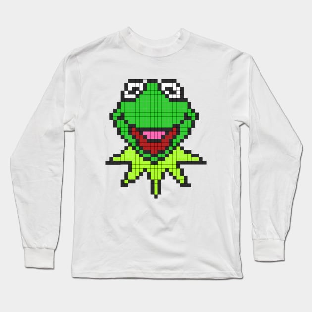 POXELART - Kermit the Muppets Long Sleeve T-Shirt by JigongNumpuk